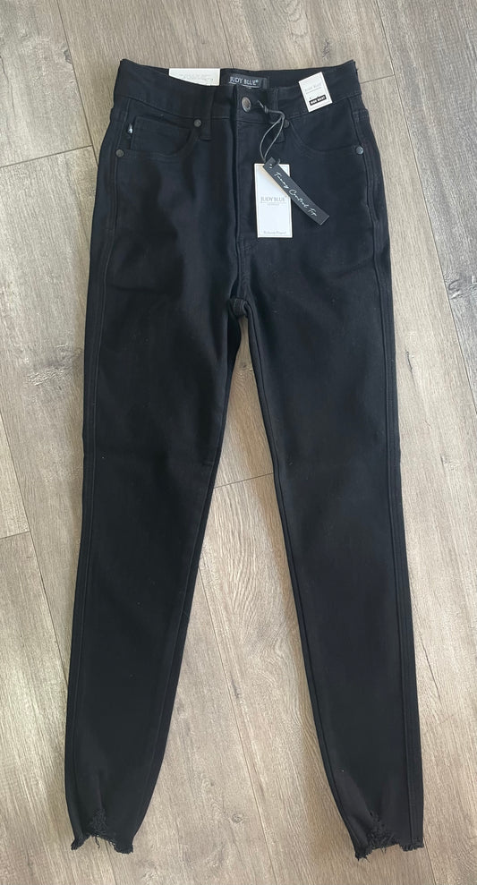 Black High Waist Control Top Skinny Jeans