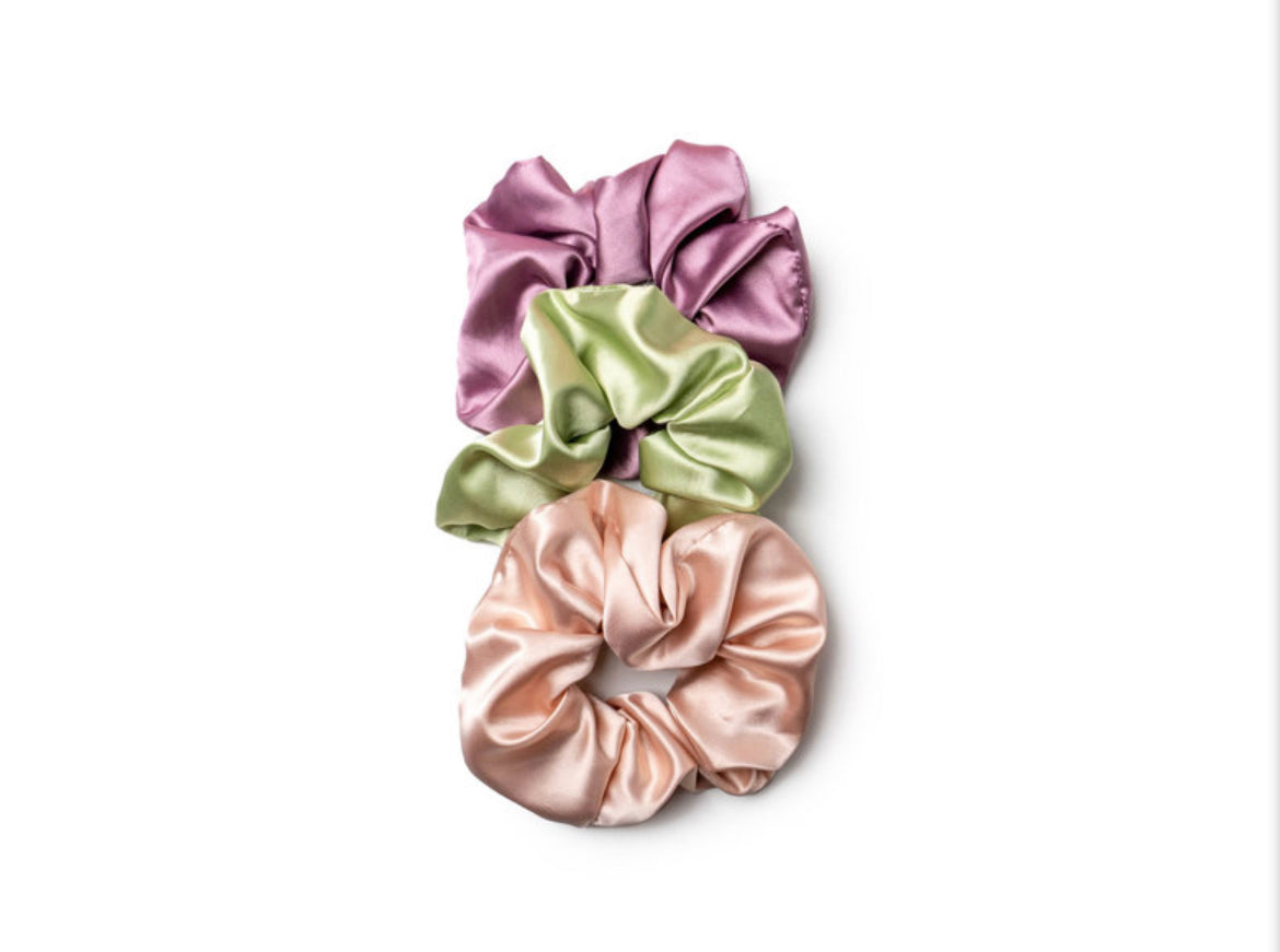 Oversized Satin Scrunchies 3 Pack