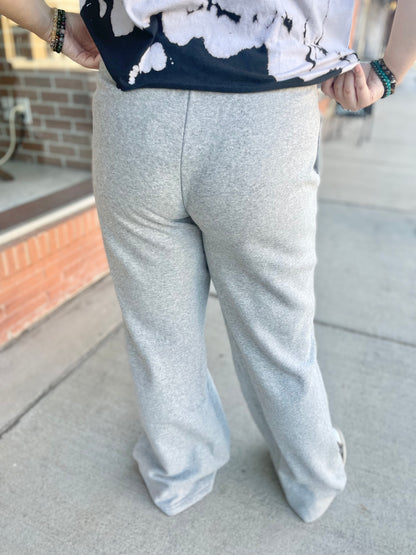 Ultra Soft Wide Leg Gray Sweat Pants