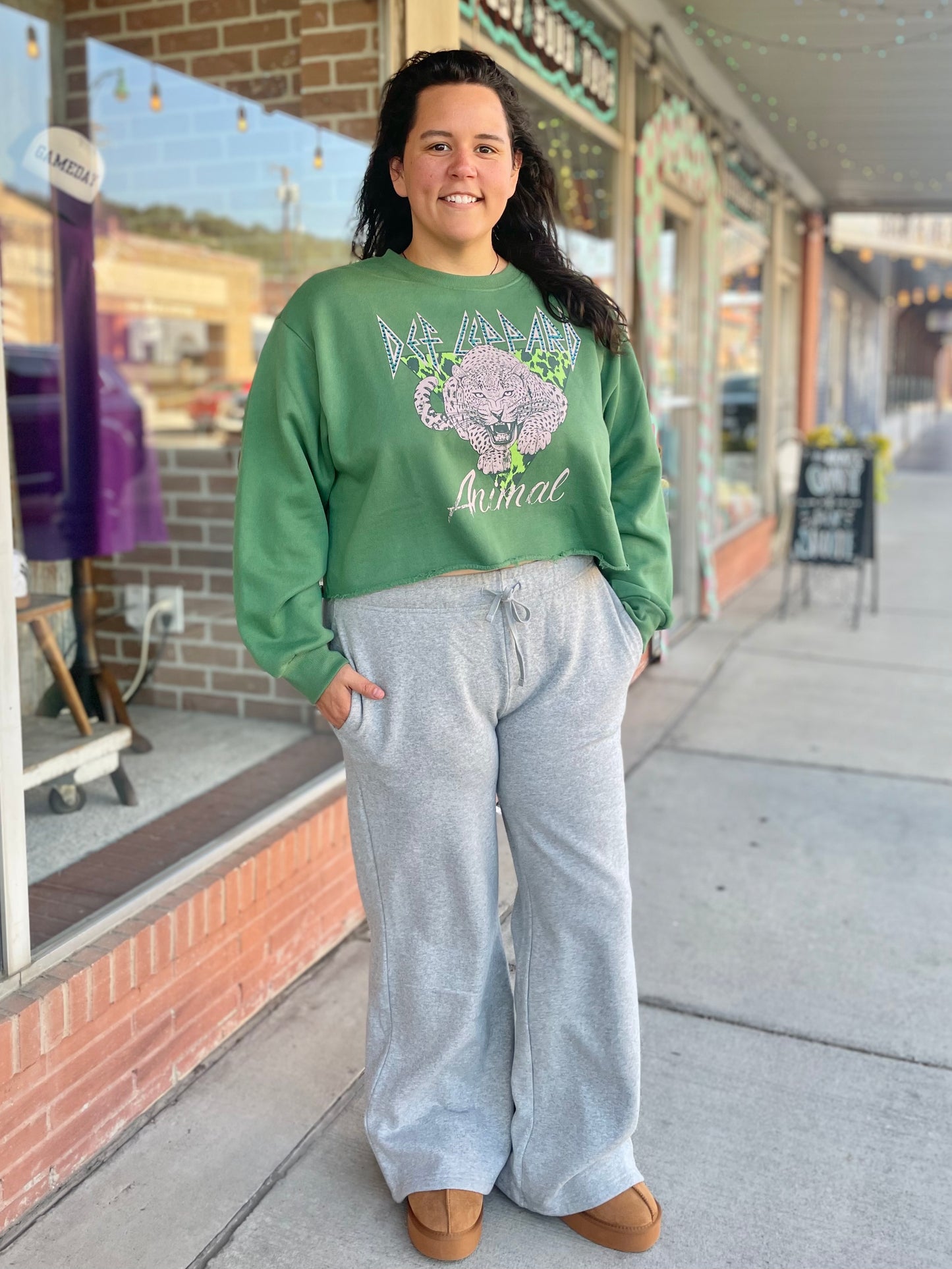 Ultra Soft Wide Leg Gray Sweat Pants