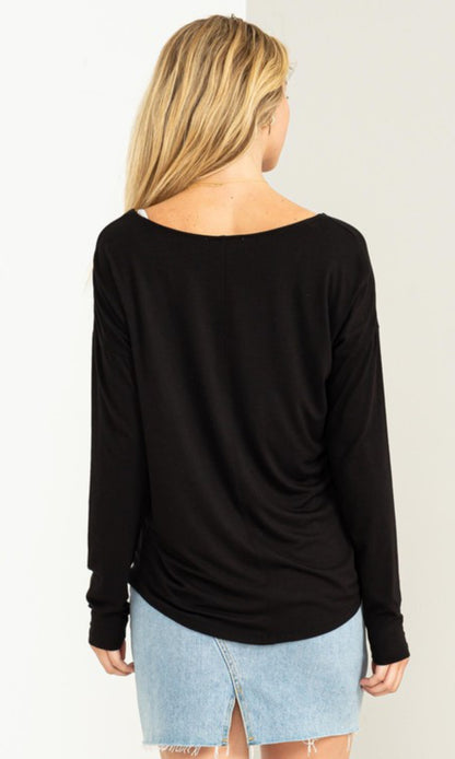 Long Sleeve Ultra Soft Pocket Tee