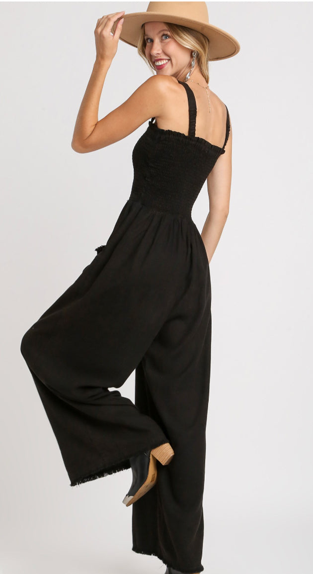 Ash Linen Sleeveless Jumpsuit