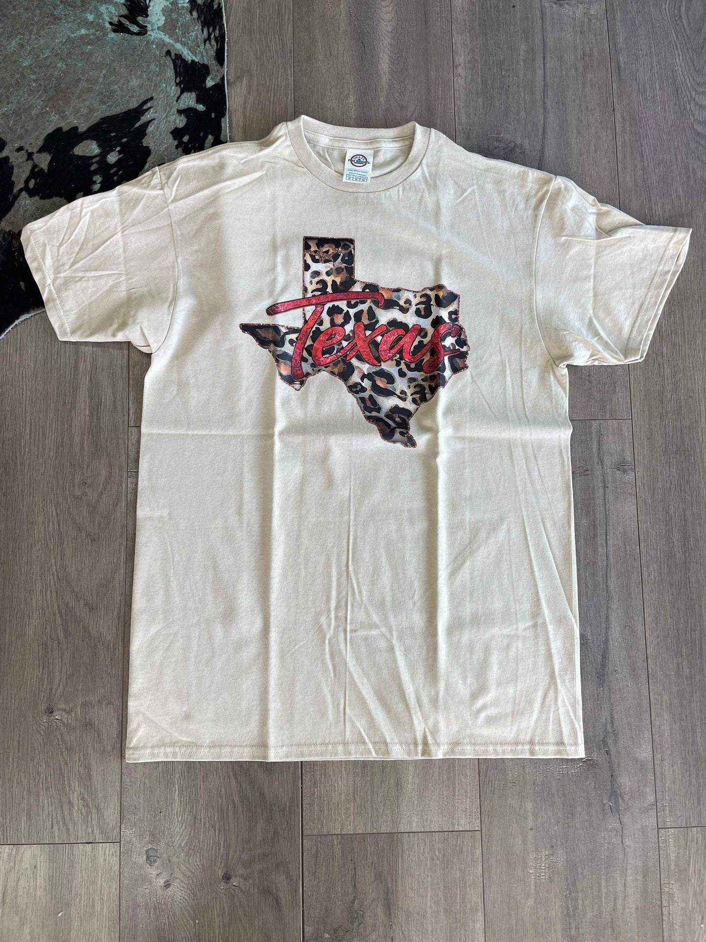 Leopard Red Texas Tee