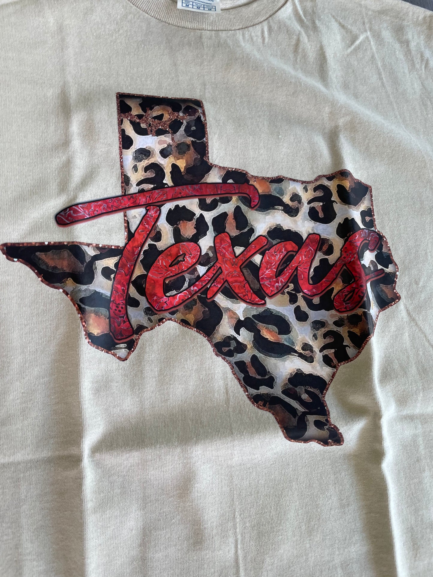 Leopard Red Texas Tee