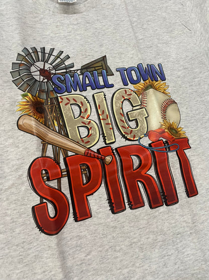 Small Town Big Spirit Baseball Tee