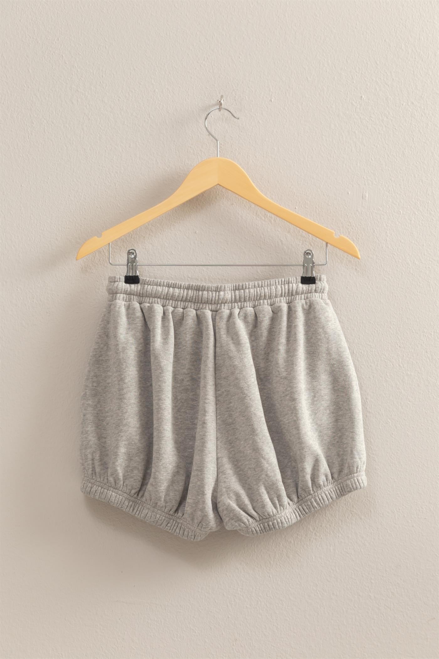 Drawstring Waist Bubbled Hem Shorts