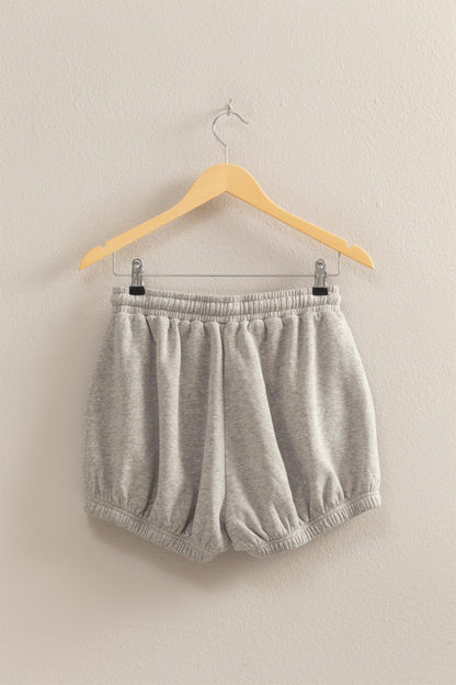 Drawstring Waist Bubbled Hem Shorts