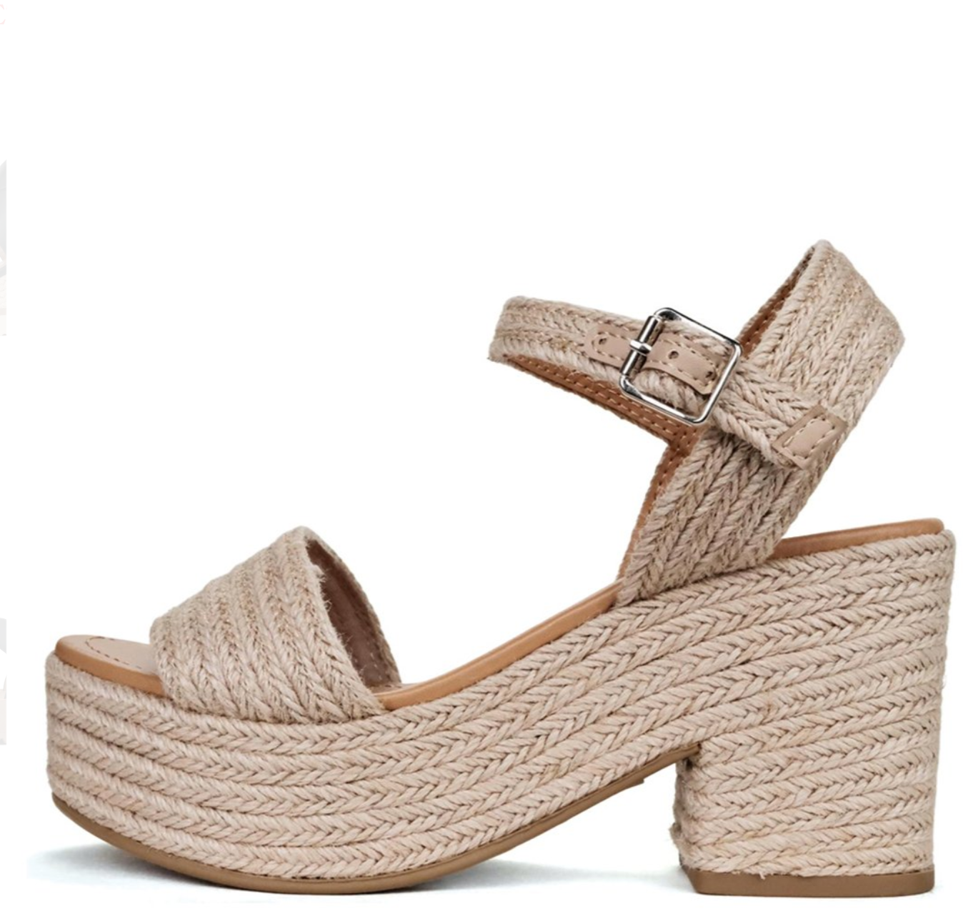 Casual Tan Jute Heels