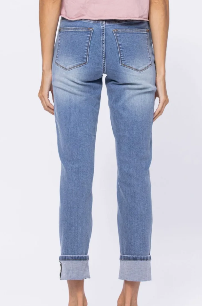 High Waist Vintage Wash Boyfriend Judy Blue Jeans