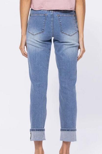 High Waist Vintage Wash Boyfriend Judy Blue Jeans