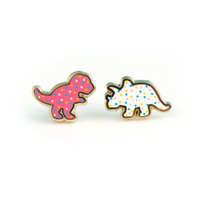 Dino Cookie Enamel Earrings