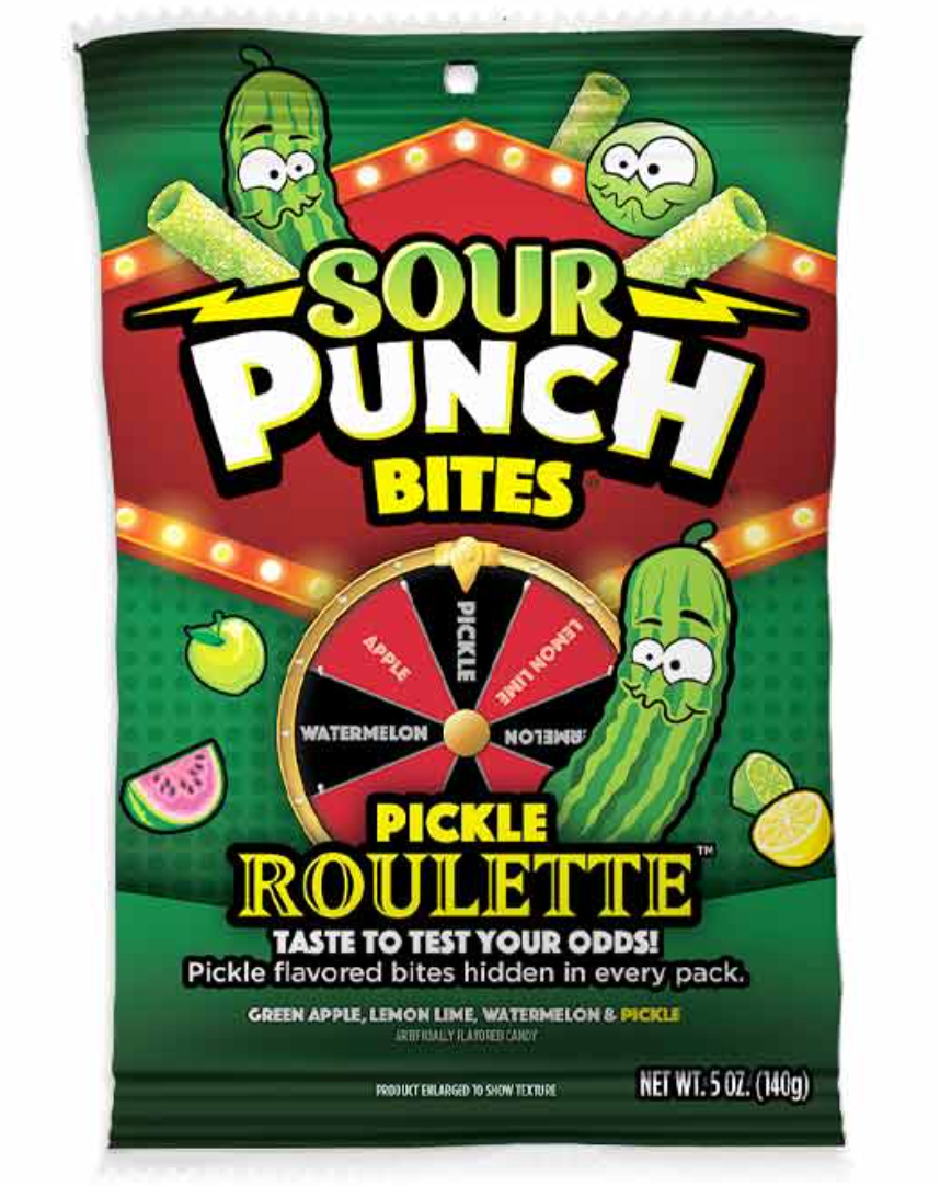 Sour Punch Pickle Roulette Peg Bag