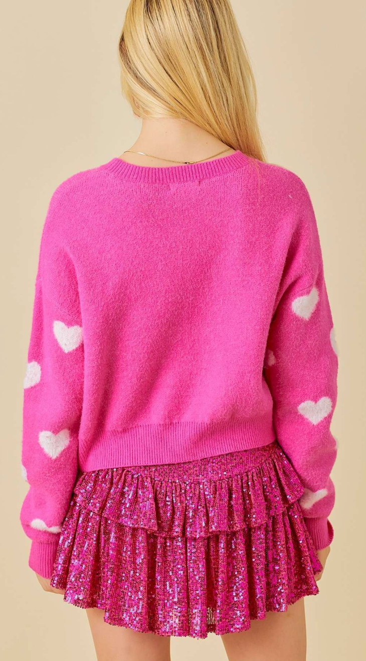 Valentine Heart Mohair Sweater