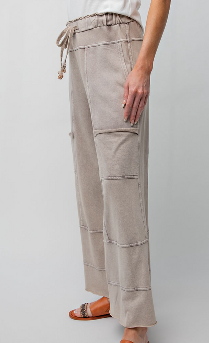 Striped Washed Twill Pants