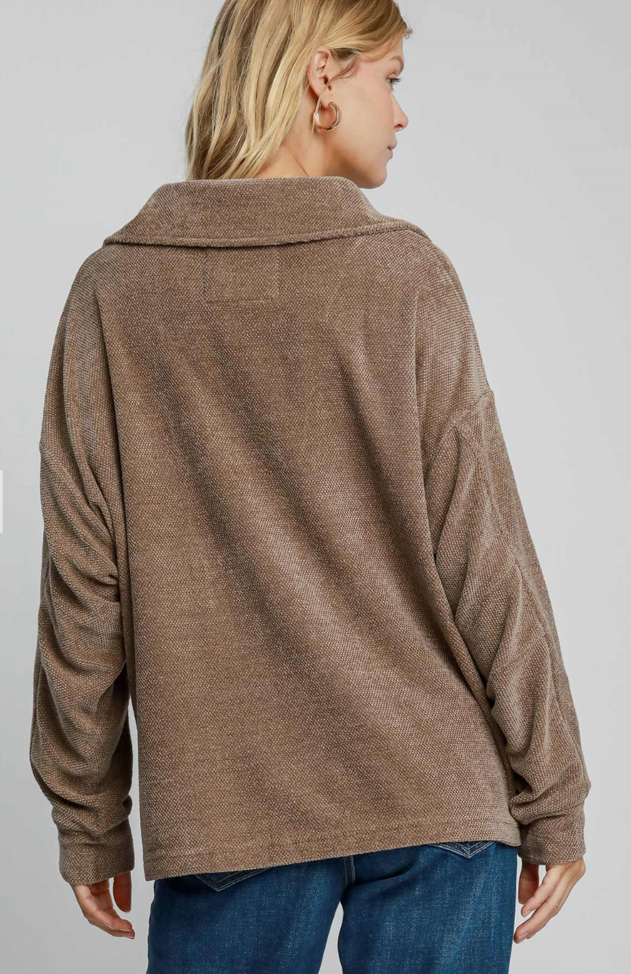 Chenille V-Neck Pullover