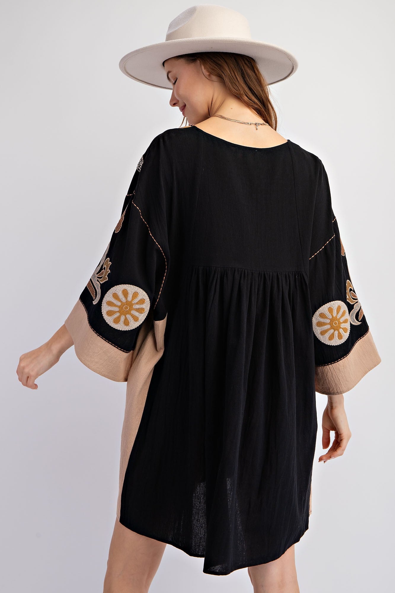 Embroidered Woven Dress