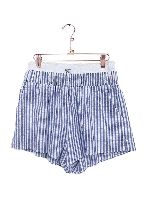 Stripe Print Exposed Boxer Shorts