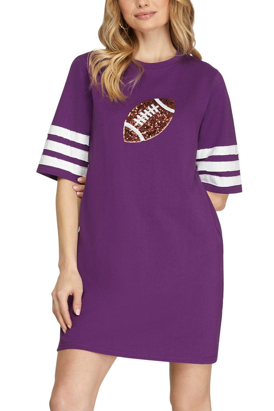 Game Day Half Sleeve Knit Dress