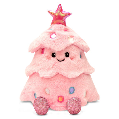 Glitter Pink Christmas Tree Plush