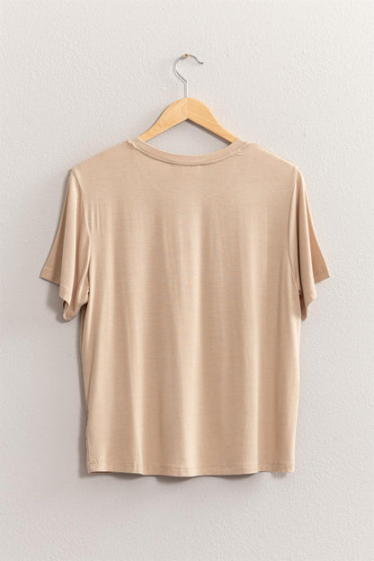 Taupe Ultra Soft Pocket Tee