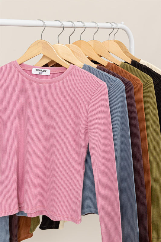 Long Sleeve Waffle Top