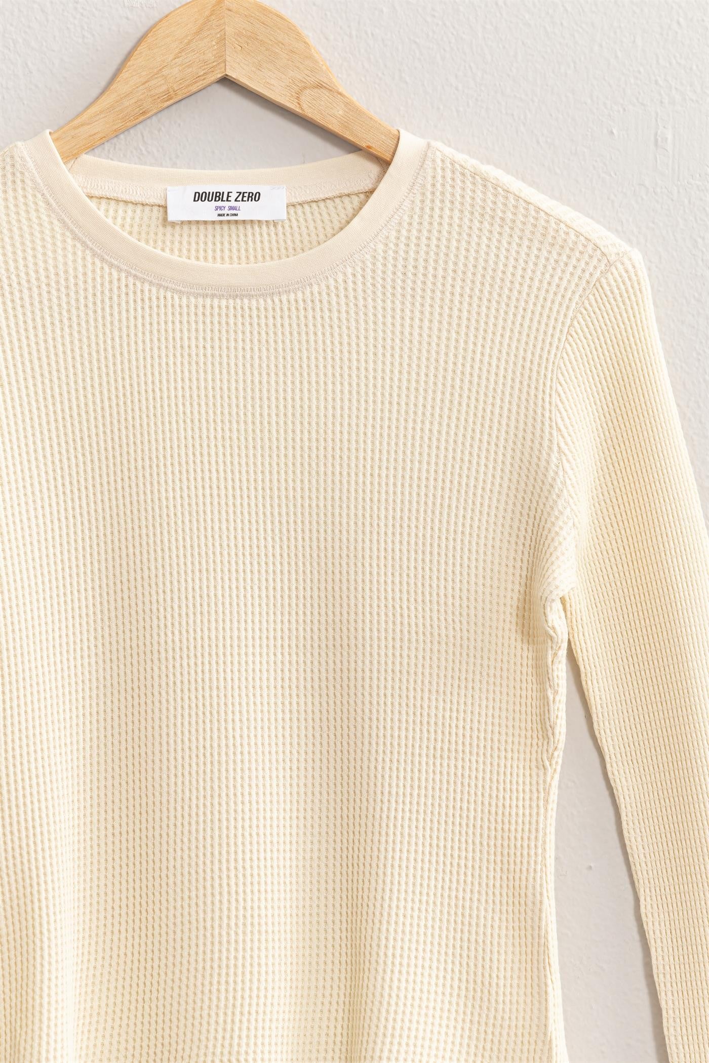 Long Sleeve Waffle Top