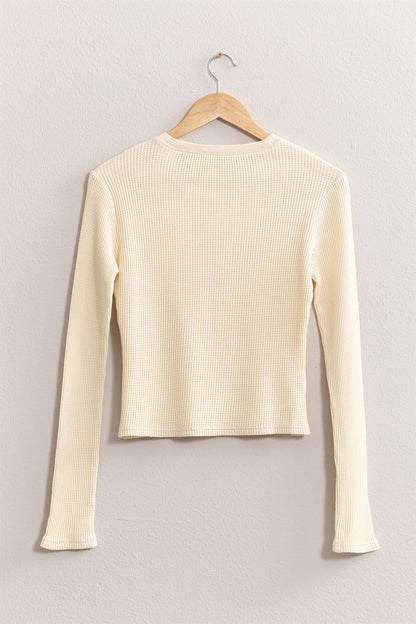 Long Sleeve Waffle Top