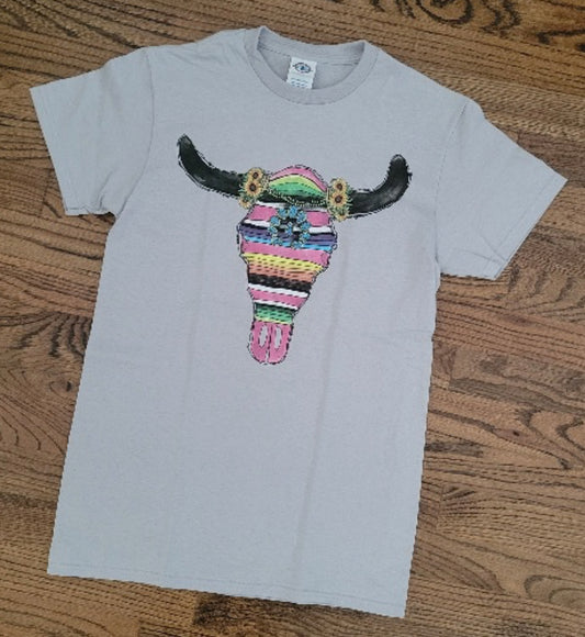 Sarape Skull Tee