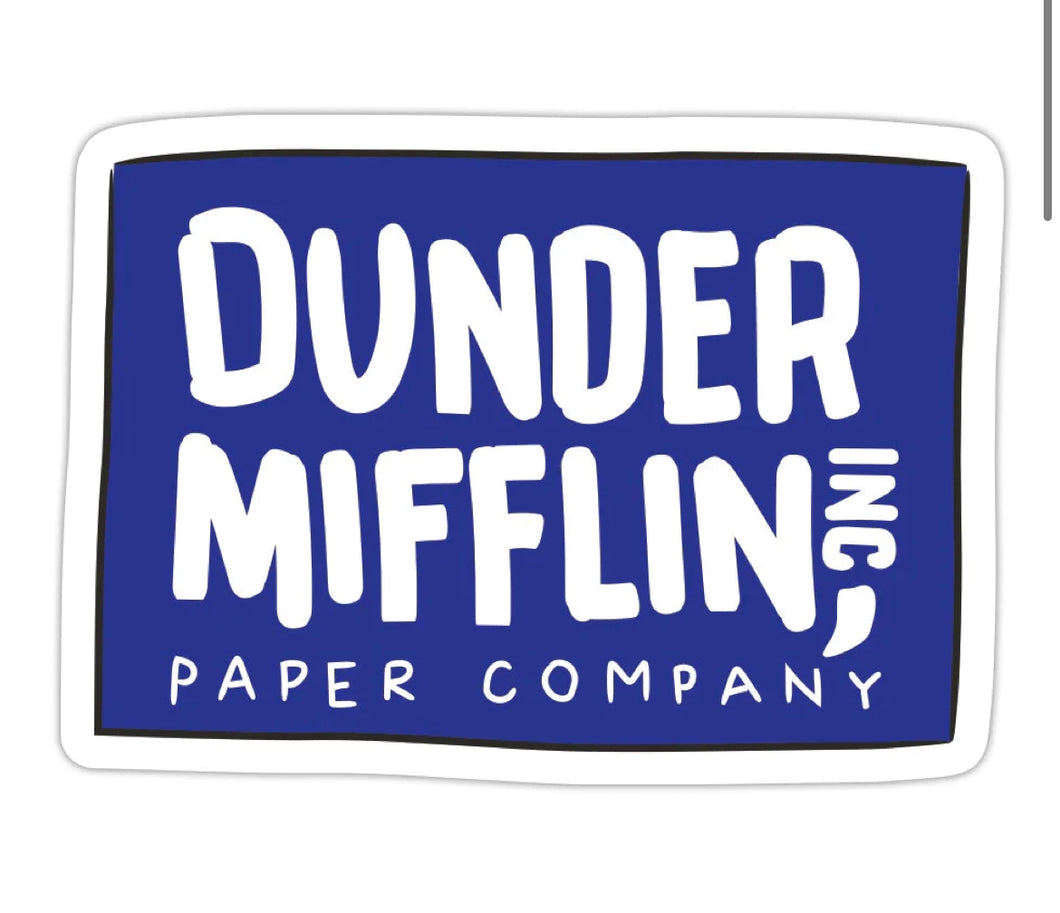 Custom Dunder Mifflin Name Tag Vinyl Sticker 