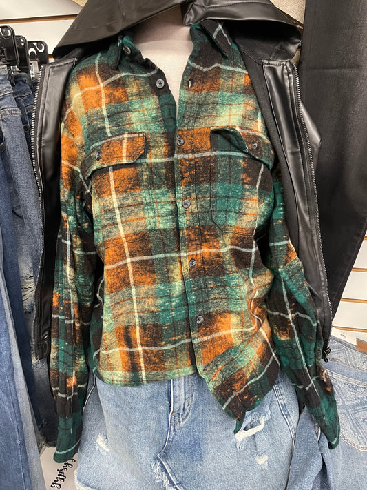 Green Bleached Flannel