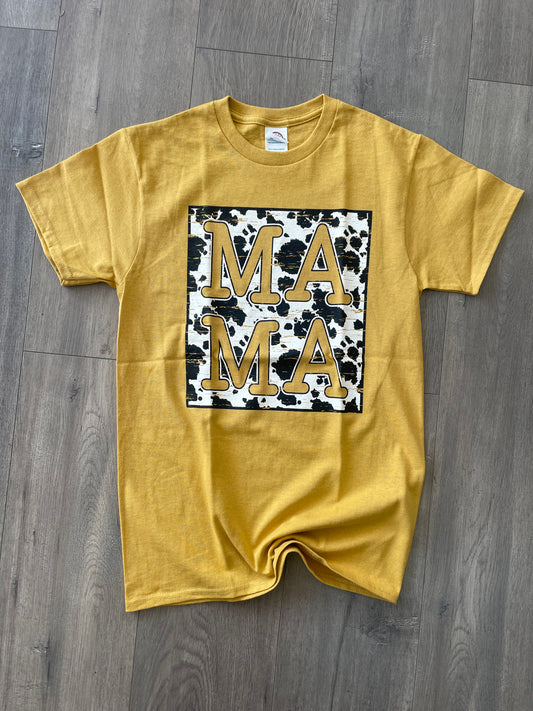 Mama Cowprint Tee